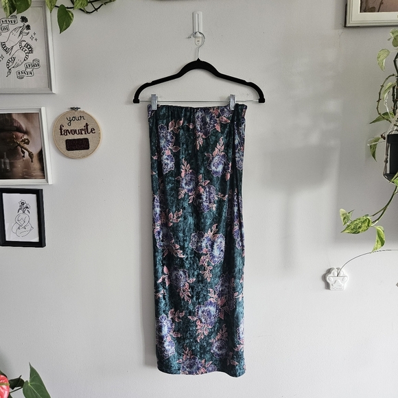 Free People Floral Velvet Skirt - Picture 6 of 7